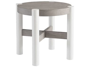 Bernhardt Trianon Round Wood Gris End Table BH314122G