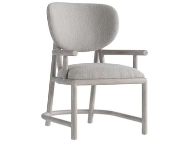 Bernhardt Trianon Gray Fabric Upholstered Arm Dining Chair BH314542G