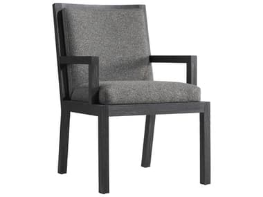 Bernhardt Trianon Gray Fabric Upholstered Arm Dining Chair BH314556B