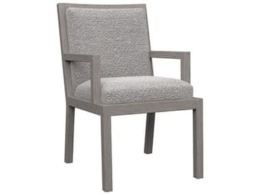 Bernhardt Trianon Gray Fabric Upholstered Arm Dining Chair BH314556G