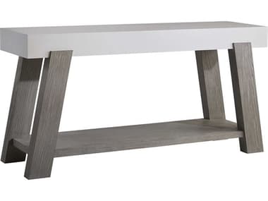 Bernhardt Trianon Rectangular Wood Quarry Faux Stone Gris Console Table BH314911G