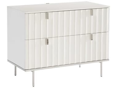 Bernhardt Modulum 2-Drawers White Nightstand BH315232