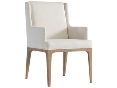 Bernhardt Modulum White Fabric Upholstered Arm Dining Chair BH315546