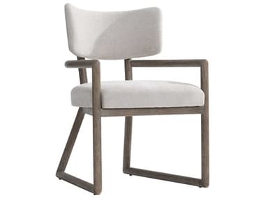 Bernhardt Casa Paros White Fabric Upholstered Arm Dining Chair BH317562