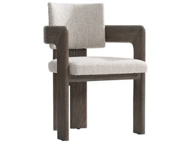 Bernhardt Casa Paros White Fabric Upholstered Arm Dining Chair BH317566