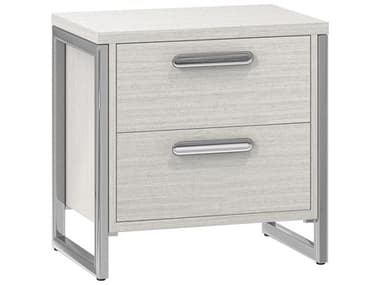 Bernhardt Stratum 2-Drawers White Ash Wood Nightstand BH325228