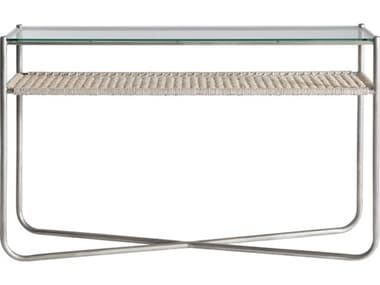 Bernhardt Kendo Rectangular Glass Graphite Console Table BH328910