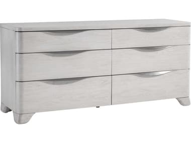 Bernhardt Sereno 68" Wide 6-Drawers White Walnut Wood Double Dresser BH329050