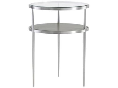 Bernhardt Cornelia 18" Round Glass Nebbia End Table BH331123