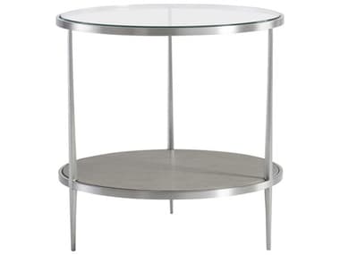 Bernhardt Cornelia 24" Round Glass Nebbia End Table BH331125