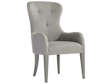 Bernhardt Cornelia Gray Fabric Upholstered Arm Dining Chair BH331542