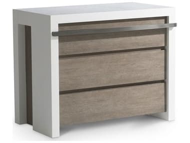 Bernhardt Westfall 3-Drawers Gray Oak Wood Nightstand BH332232