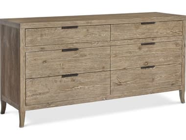 Bernhardt Tribeca 6-Drawers Brown Oak Wood Double Dresser BH333050