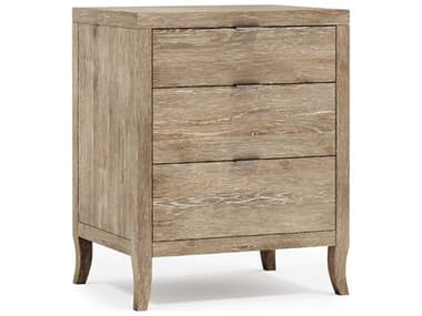 Bernhardt Tribeca 3-Drawers Brown Oak Wood Nightstand BH333220