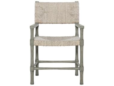 Bernhardt Interiors Casegoods Palma Oak Wood Gray Arm Dining Chair BH369544