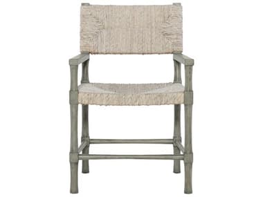 Bernhardt Interiors Casegoods Palma Oak Wood Gray Arm Dining Chair BH369544