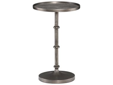 Bernhardt Interiors Casegoods Ascot Round Metal Graphite Chairside Table BH375171