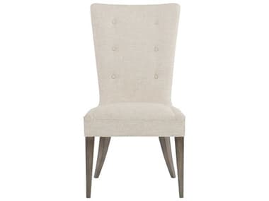 Bernhardt Profile Tufted Solid Wood White Fabric Upholstered Side Dining Chair BH378547
