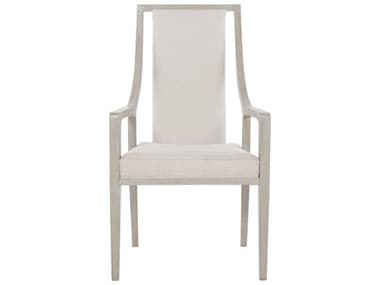Bernhardt Axiom Poplar Wood Beige Fabric Upholstered Arm Dining Chair BH381566