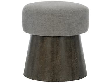Bernhardt Linea 18" Cerused Charcoal Gray Fabric Upholstered Accent Stool BH384507B