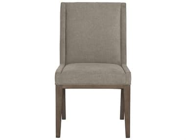Bernhardt Linea Ash Wood Gray Fabric Upholstered Side Dining Chair BH384547B
