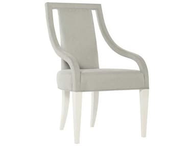Bernhardt Calista Ash Wood Gray Fabric Upholstered Arm Dining Chair BH388562