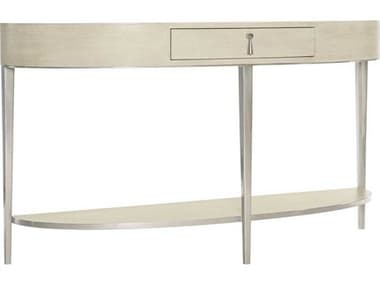 Bernhardt East Hampton Cerused Linen 56'' Wide Demilune Console Table BH395910