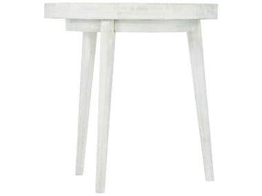 Bernhardt Logan Booker Round Wood Brushed White End Table BH398125W