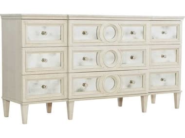 Bernhardt Allure Manor White / Silver Luster Nine-Drawers Triple Dresser BH399052