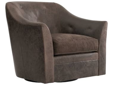 Bernhardt Birxton Swivel Brown Leather Accent Chair BH4852SLO