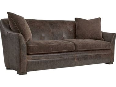 Bernhardt Birxton 95" Brown Leather Upholstered Sofa BH4857LO