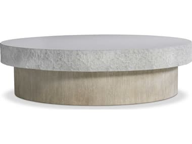Bernhardt Pincio Round Faux Stone Grey Coffee Table BH549021