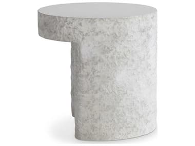 Bernhardt Pincio Round Faux Stone Grey End Table BH549129