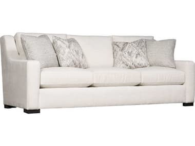 Bernhardt Germain 93" Mocha White Fabric Upholstered Sofa BHB2667A
