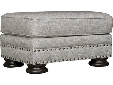 Bernhardt Foster 32" Mocha Gray Fabric Upholstered Ottoman BHB5171A