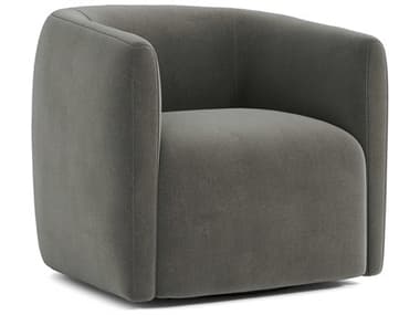 Bernhardt Aline 31" Gray Fabric Swivel Accent Chair BHB693SEA