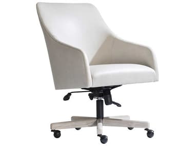 Bernhardt Prado White Leather Adjustable Computer Office Chair BHD11013A