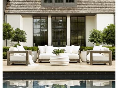 Bernhardt Exteriors Kai Wood Cushion Lounge Set BHEKAILOUNGESET5