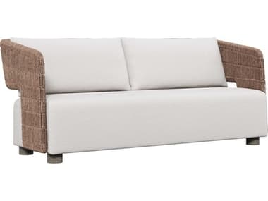 Bernhardt Exteriors Hazelnut / Weathered Teak Maldives Cushion Sofa with Cushion BHEO2356A