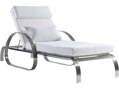 Bernhardt Exteriors Malibu Stainless Steel Cushion Chaise Lounge BHEO2489