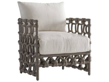Bernhardt Exteriors Shiitake / Gray Powder Coat Aluminum Cushion Lounge Chair BHEO4413