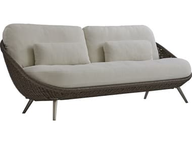 Bernhardt Exteriors Santa Cream Wicker Cushion Sofa BHEO8227A
