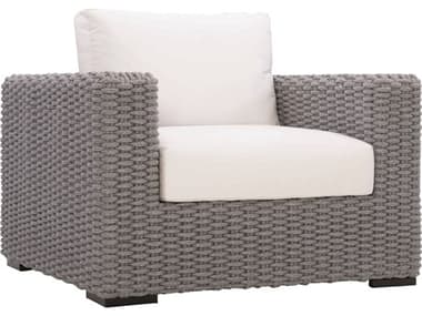 Bernhardt Exteriors Mist Gray Aluminum Rope Cushion Lounge Chair BHEOP1012