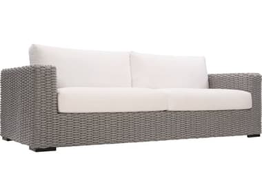 Bernhardt Exteriors Capri White/Cream Cast Aluminum Cushion Sofa BHEOP1017C