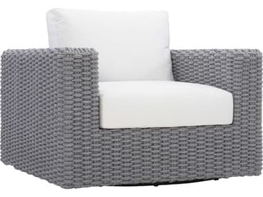 Bernhardt Exteriors Capri White/Cream Cast Aluminum Cushion Lounge Chair BHEOP102SC