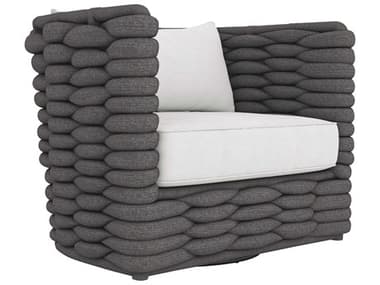 Bernhardt Exteriors Cadet Gray / Oyster Fabric Rope Cushion Lounge Chair BHEOP2014S