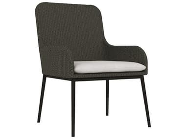 Bernhardt Exteriors Gray Flannel / Lava Antilles Arm Dining Chair with Cushion BHEX0161RQ