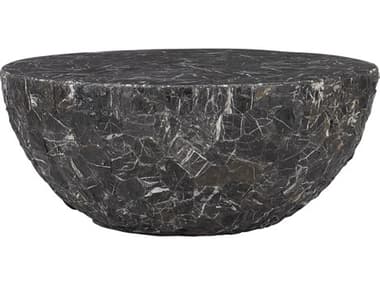 Bernhardt Exteriors Tambora Dark Gray / White 38'' Round Coffee Table BHEX02018