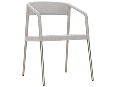 Bernhardt Exteriors Caribe Stainless Steel Rope Dining Arm Chair BHEX03546