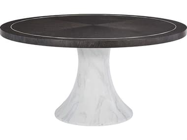 Bernhardt Decorage 60&quot; Round Wood Cerused Mink Silver Mist Dining Table BHK1081